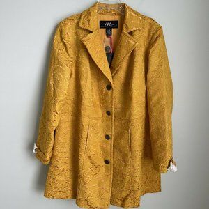 Midnight Velvet Marigold Yellow Lace Coat
